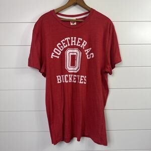 Homage OSU Ohio State Buckeyes Tee Shirt Crewneck Short Sleeve Red sz XL